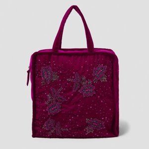 ZARA Special edition embroidered velvet handbag